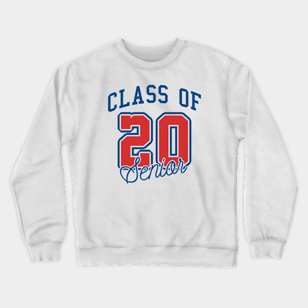 Class Of 20 Senior Crewneck Sweatshirt by LuckyFoxDesigns